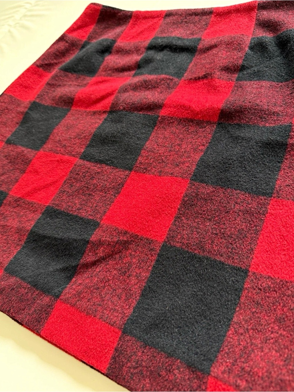 Women’s Boston Proper Red and Black Wool Pencil Skirt - Size 6